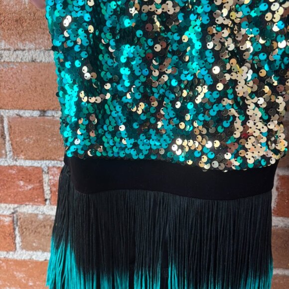 Weissman "The Party's Just Begun" Ombre Sequin + Fringe Dance Dress - Girls 7-8 - Picture 4 of 4